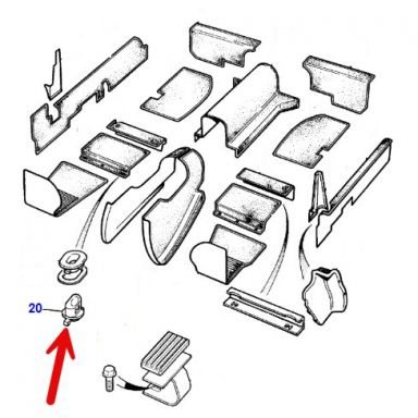 Coffee Turnbuckle For Floor Mats  GMB9509AASDC